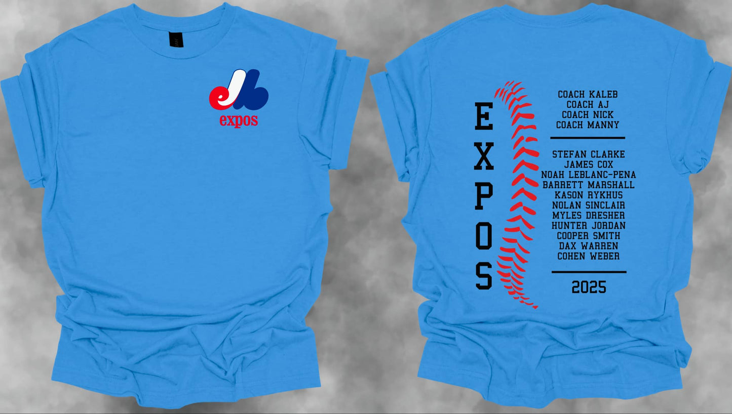 Expos Left Chest Roster