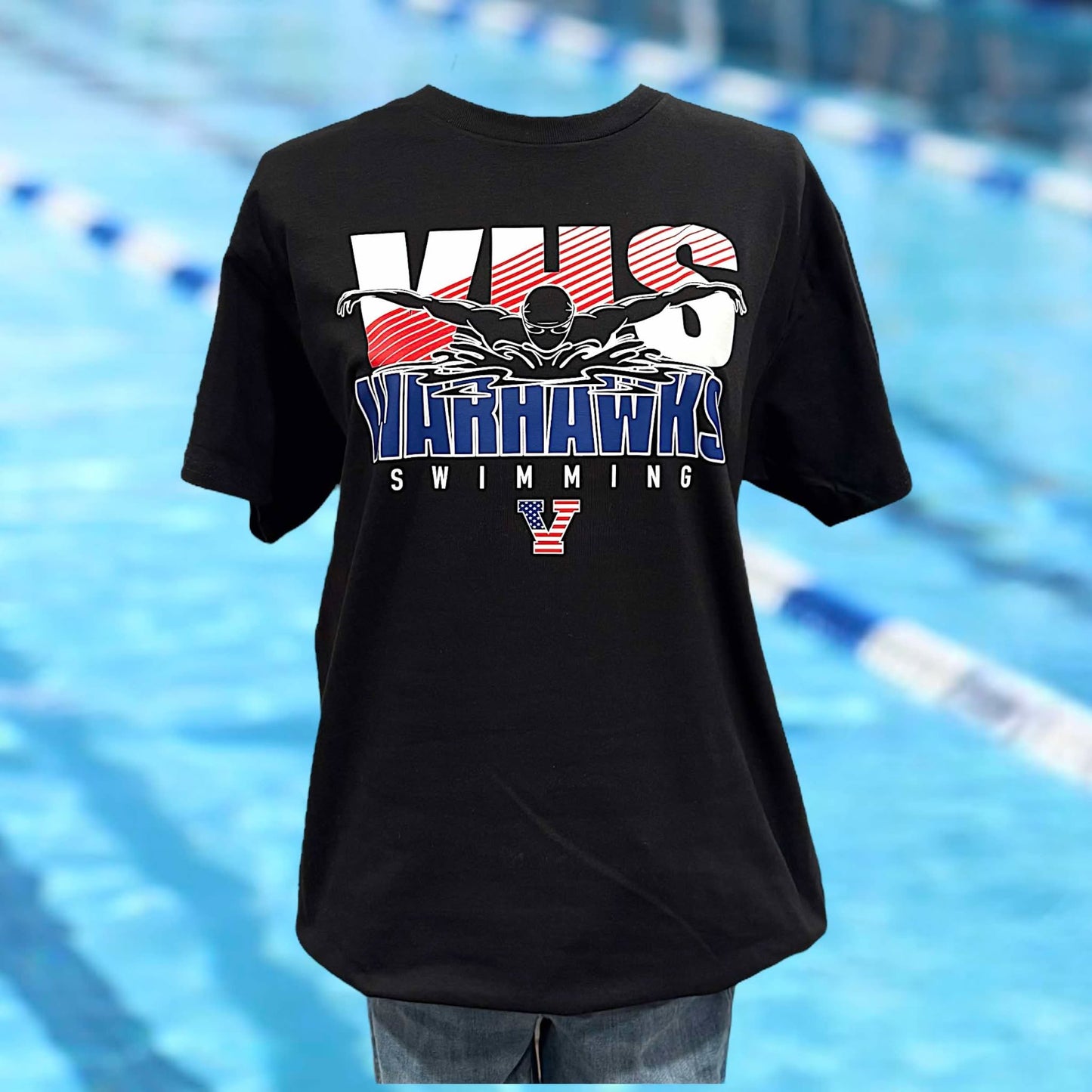 VHS Warhawks Swim Poly Blend T-shirt