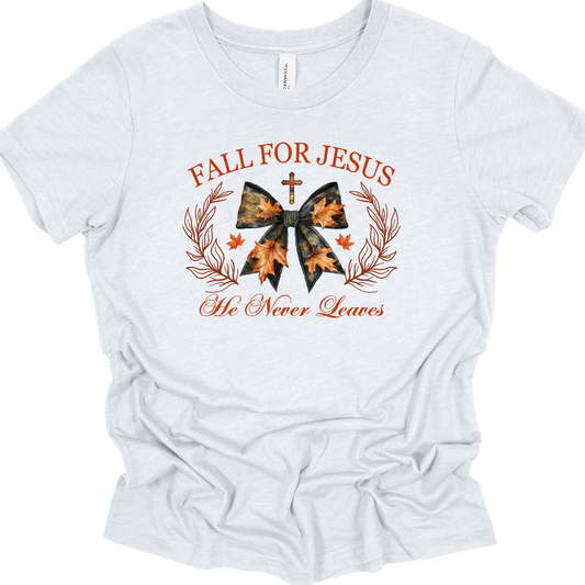 FALL FOR JESUS CROSS AND BOW