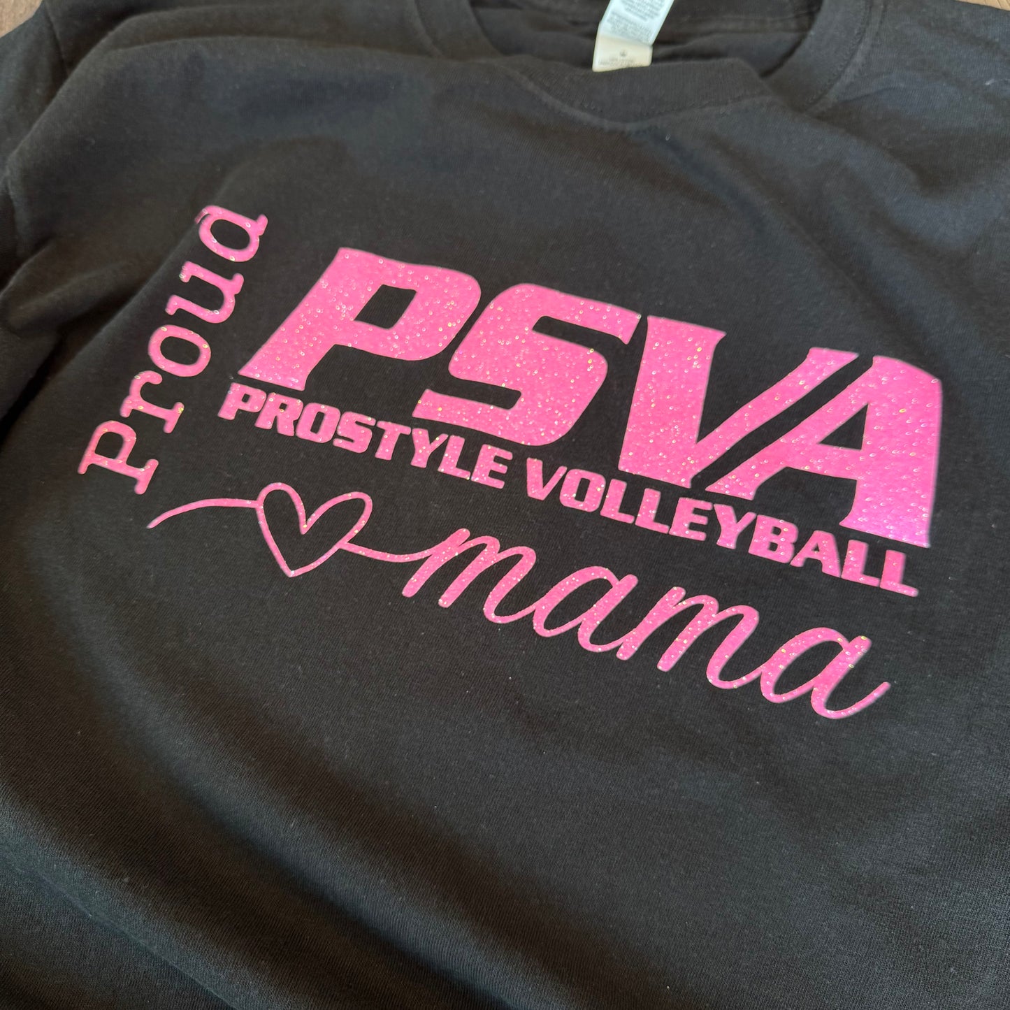 PSVA NEON PINK PROUD GLITTER TSHIRT