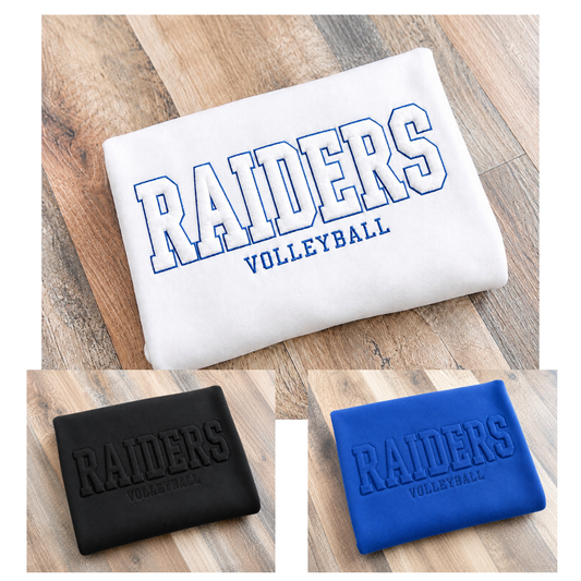 RAIDERS EMBOSSED EMBROIDERED VOLLEYBALL SWEATSHIRT